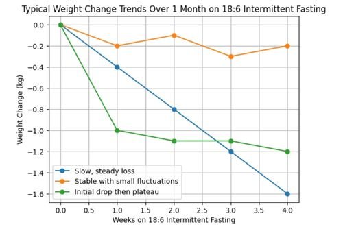 Weight Changes After 1 Month of 18:6 Intermittent Fasting