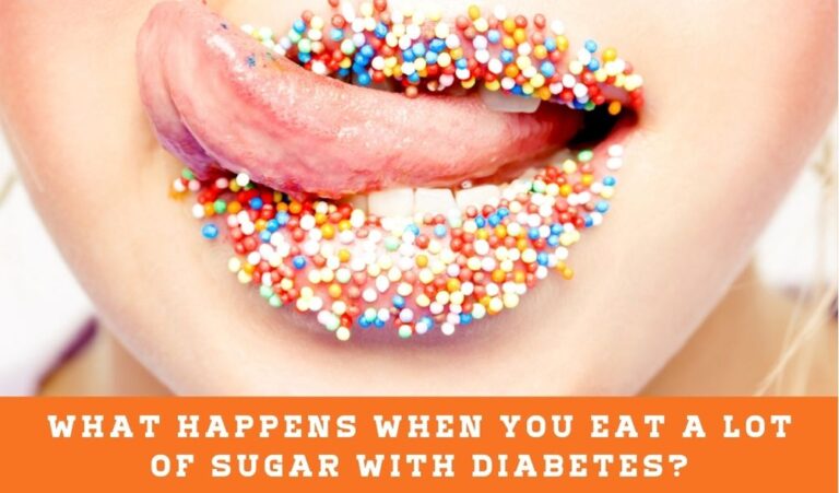 What happens when you eat a lot of sugar with diabetes