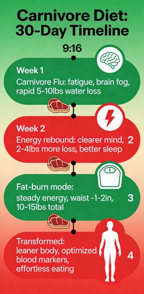 30 Day Carnivore Diet Transformation Timeline