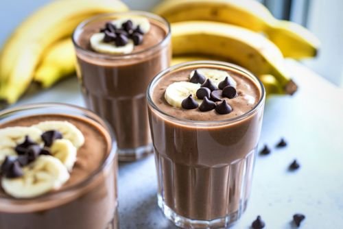 Chocolate Banana Protein Oat Smoothie