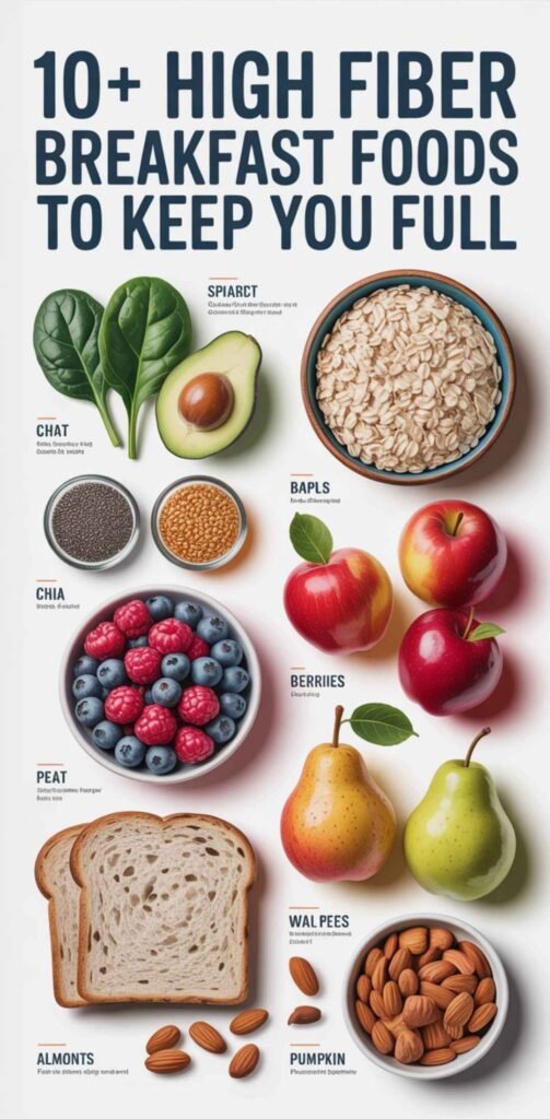 10+ High Fiber Breakfast Foods to Keep You Full