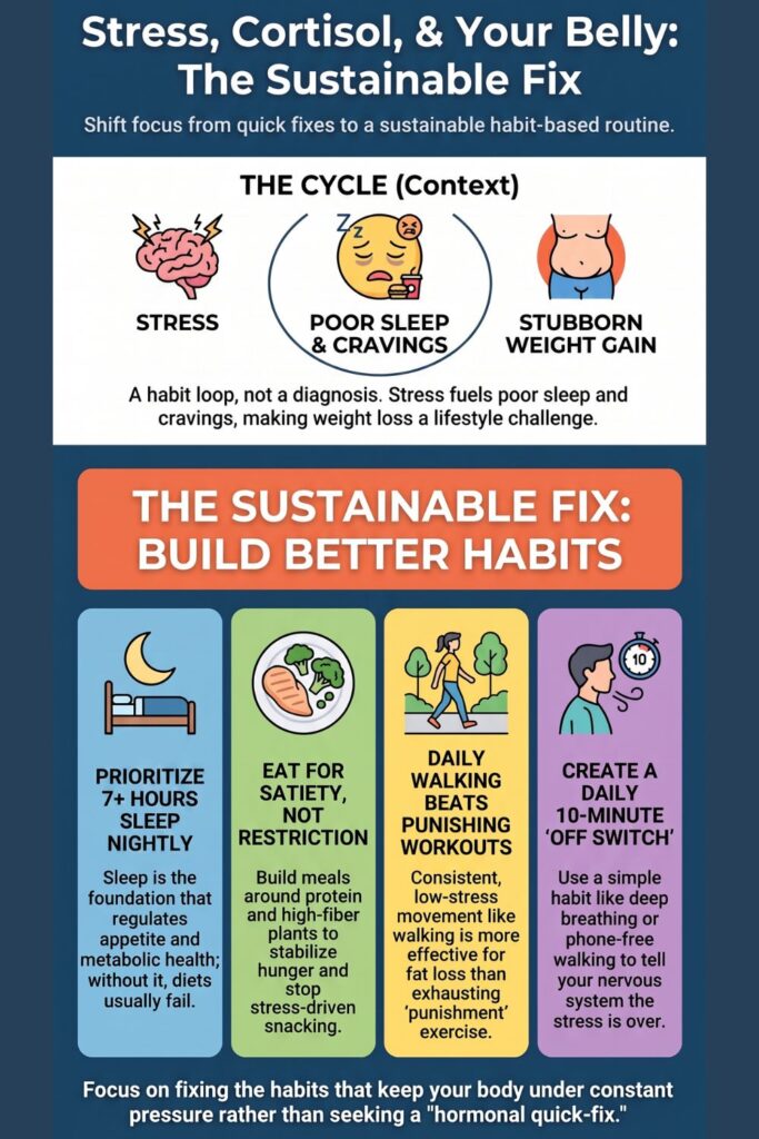 cortisol belly how to get rid