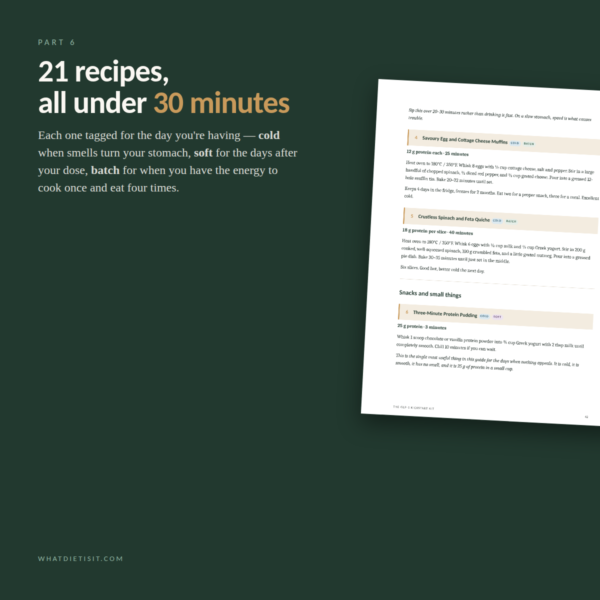 glp1-gallery-4-recipes 21 high-protein recipes under 30 minutes, tagged cold, soft and batch