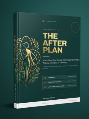 The After Plan - 3D Illustrated Cover Mockup The After Plan: How to Keep Your Results After Stopping Ozempic, Wegovy, Mounjaro, or Zepbound - 3D Illustrated Book Mockup