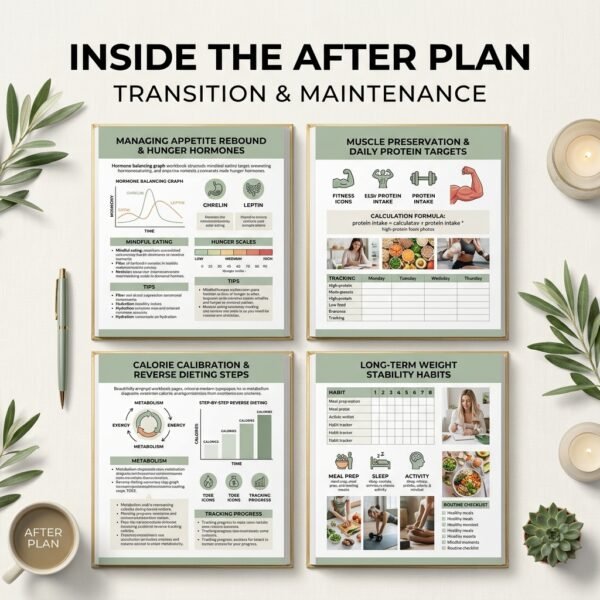 Inside The After Plan: appetite rebound strategy, muscle preservation, calorie calibration, and weight stability habits